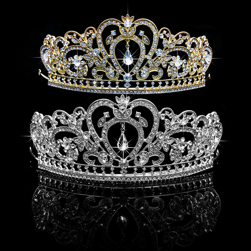 Princess Luxury Rhinestone Hair Accessories Tiara Bridal Wedding Crown Headband