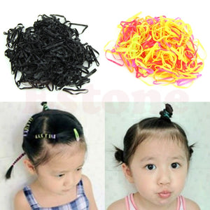 300pcs Girl Ponytail Hair Accessories Small Disposable Rubber Hair Band