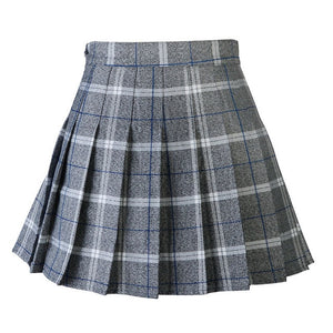 Women Pleat Skirt Harajuku Preppy Style Plaid Skirts Mini Cute School Uniforms Ladies Jupe Kawaii Skirt Saia Faldas SK8710