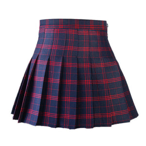 Women Pleat Skirt Harajuku Preppy Style Plaid Skirts Mini Cute School Uniforms Ladies Jupe Kawaii Skirt Saia Faldas SK8710