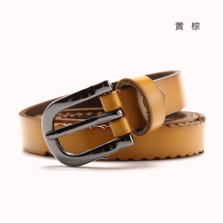 Toyouth Ladies Belt All-Match Vintage Leather Belt Casual Fashion Belts With Skirt Two layers of Cow-skin multi-function