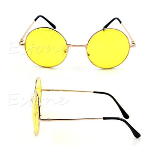 Women Vintage Colorful Lens Sunglasses Eyewear Plastic Frame Glasses Retro Round Glasses oculos de sol