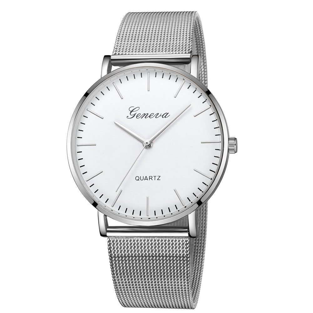 GENEVA Womens Classic Quartz Stainless Steel Wrist Watch Bracelet Watches