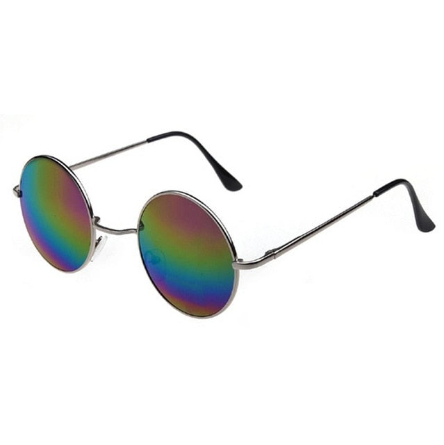 Vintage Men Women Sunglasses Hippie Retro Round Metal Eyeglasses Glasses Eyewear Alloy mirror sunglass ray female oculos de sol