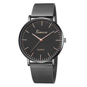 GENEVA Watches Womens 2018 New Brand Classic Quartz Stainless Steel Wrist Watch Bracelet Female Lady Watch relogio feminino A2