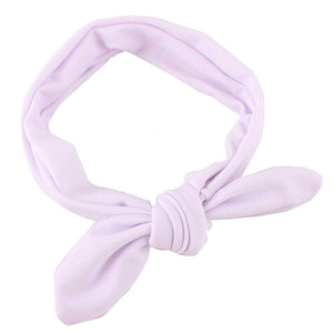 Women Yoga Elastic Bow Hairband Turban Knotted Rabbit Hair Band Headband