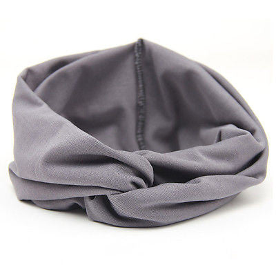 Hot Women Cotton Turban Twist Knot Head Wrap Headband Twisted Knotted Hair Band